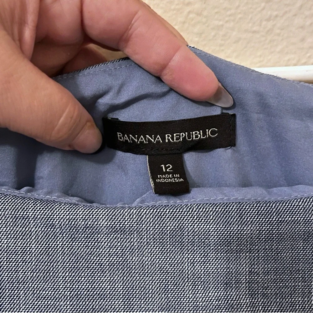 Banana Republic Chambray Off The Shoulder A Line Dress Womens size 12 - Picture 8 of 11
